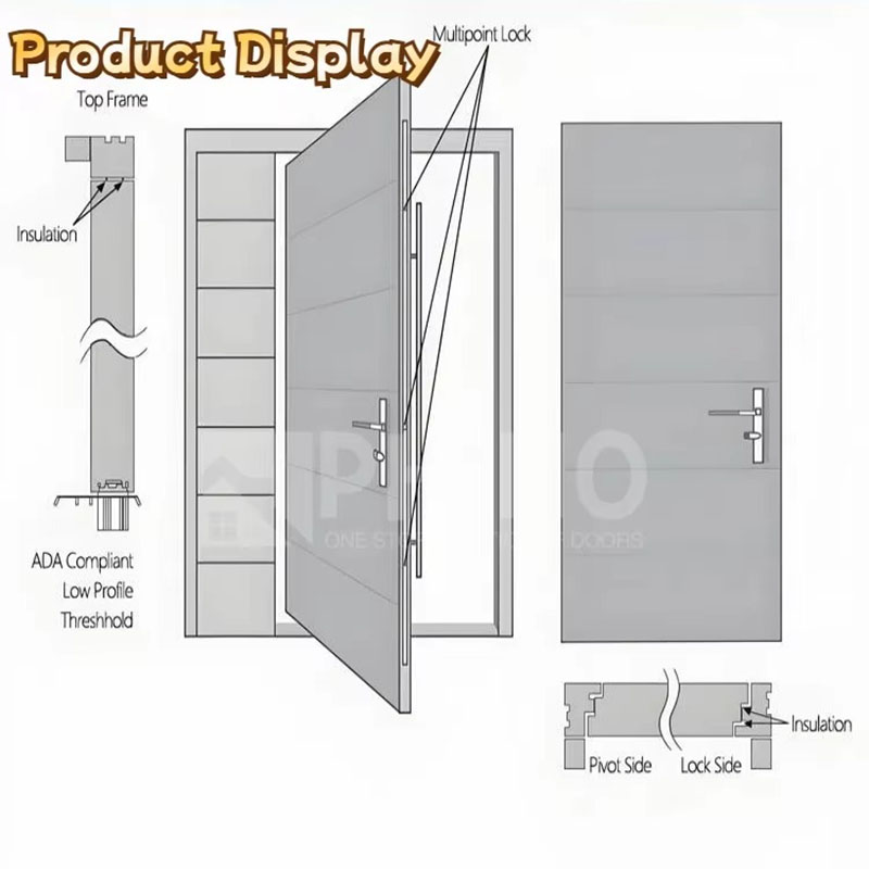 Aluminum metal safety door