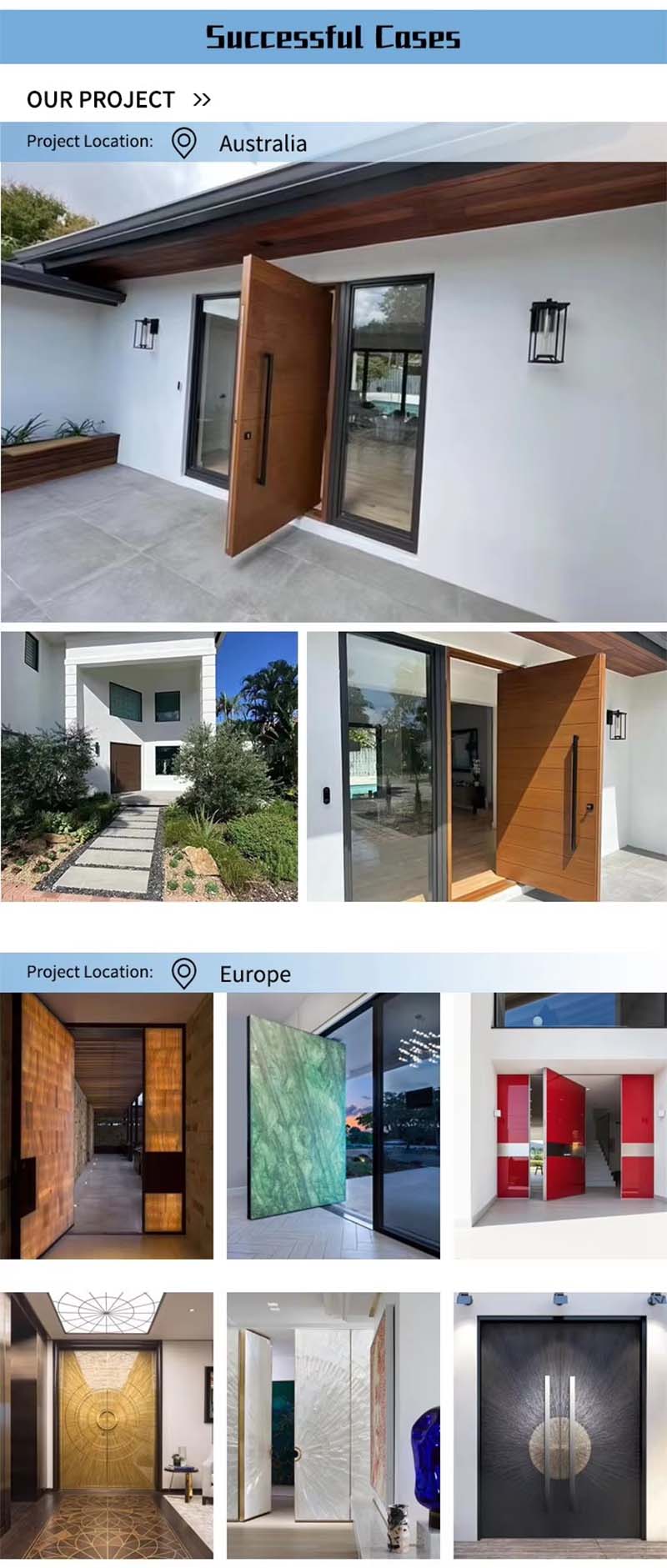 Aluminum metal safety door